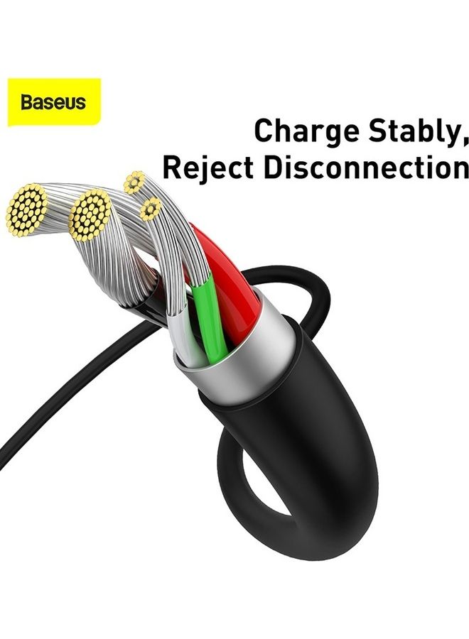 بيسوس كابل مايكرو USB للشحن السريع من منفذ USB إلى مايكرو USB 2.0 للأجهزة بنظام تشغيل أندرويد مناسب لهاتف جالاكسي S7 وS6 ونوت، وإل جي، ونيكسوس، ونوكيا، وبلايستيشن 4 بطول 2 متر أسود - Image 4