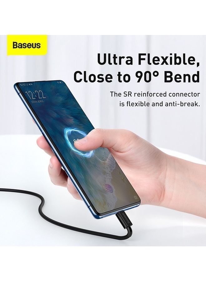 بيسوس كابل مايكرو USB للشحن السريع من منفذ USB إلى مايكرو USB 2.0 للأجهزة بنظام تشغيل أندرويد مناسب لهاتف جالاكسي S7 وS6 ونوت، وإل جي، ونيكسوس، ونوكيا، وبلايستيشن 4 بطول 2 متر أسود - Image 3