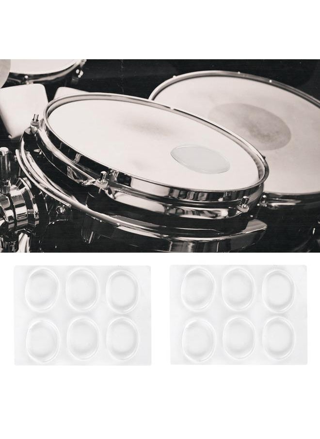 Thoraya 12PCs Drum Damper Silencer Musical Instrument Parts Silicone Self Adhesive Transparent  - Image 5