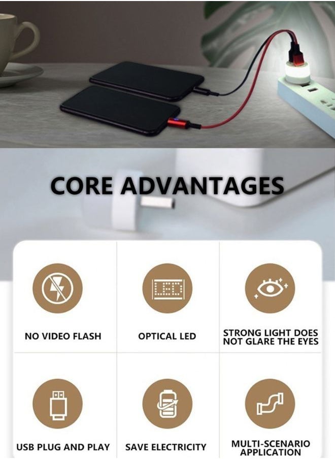 SUNIFY - LED Night Light Bulb USB Type (WARM WHITE)Colour 2 PCS New , car usb night light, led toilet light, nite light bulb baby, bright night light for kids bedroom, usb mini light led - Image 1