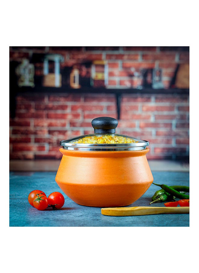 Olsenmark - Traditional Cookware Clay Handi, Multifunctional, OMCP6028 , 100% Eco Friendly, Clay Pot - Image 1