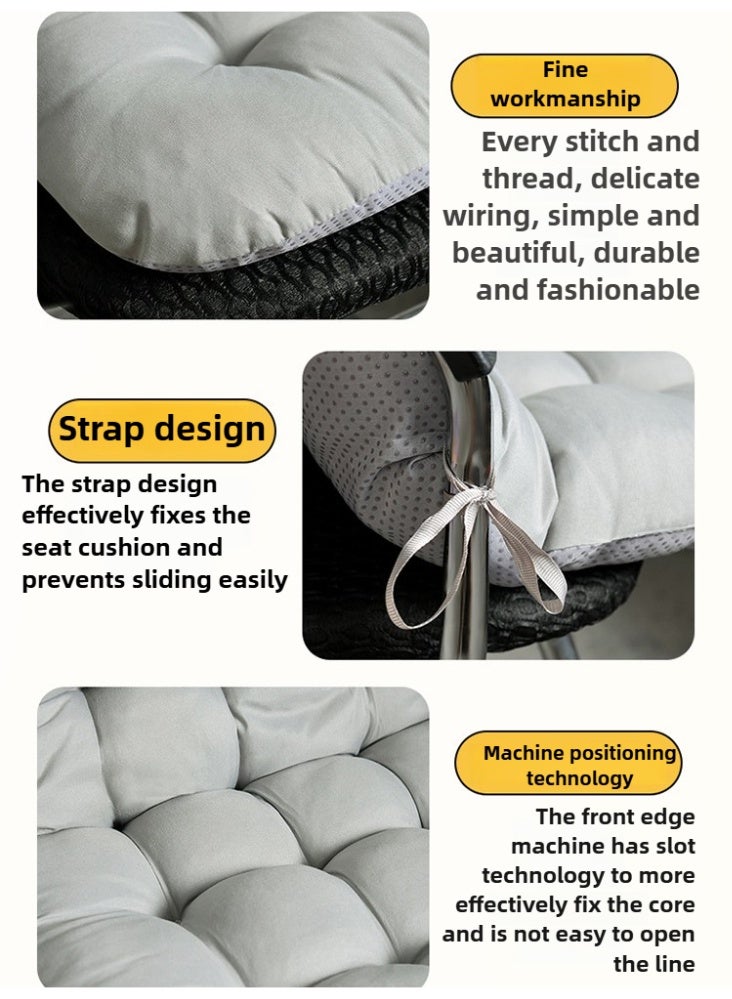 Haidue Office Chair Cushion with Back Support Memory Foam Seat Pad for All-Seasons Non-Slip Design Computer Chair Pad (Grey) - Image 5