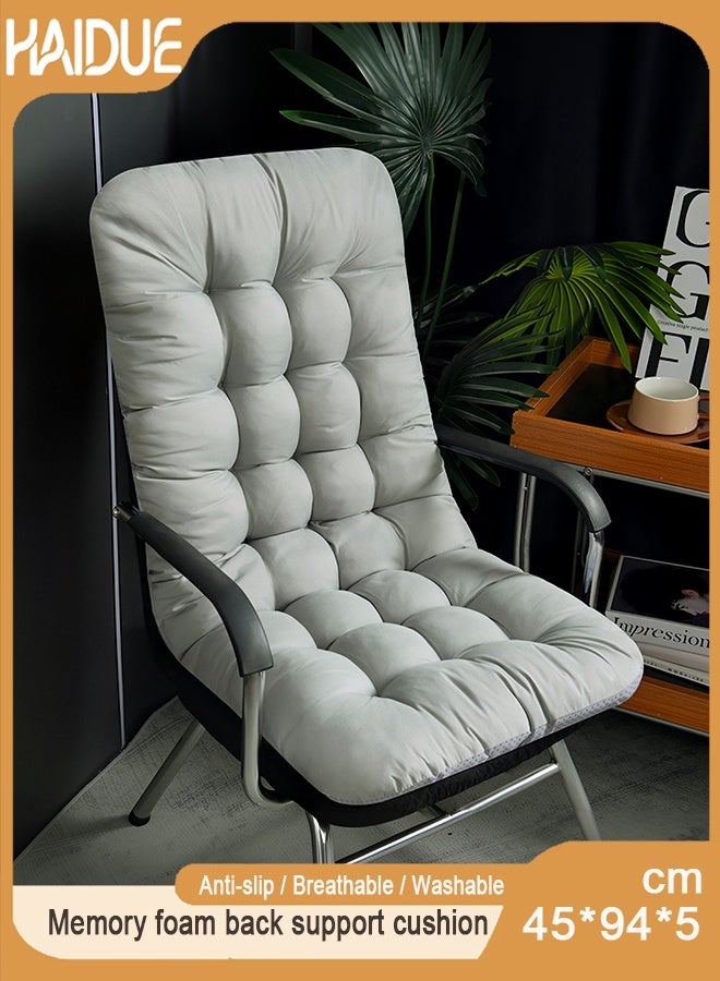 Haidue Office Chair Cushion with Back Support Memory Foam Seat Pad for All-Seasons Non-Slip Design Computer Chair Pad (Grey) - Image 1