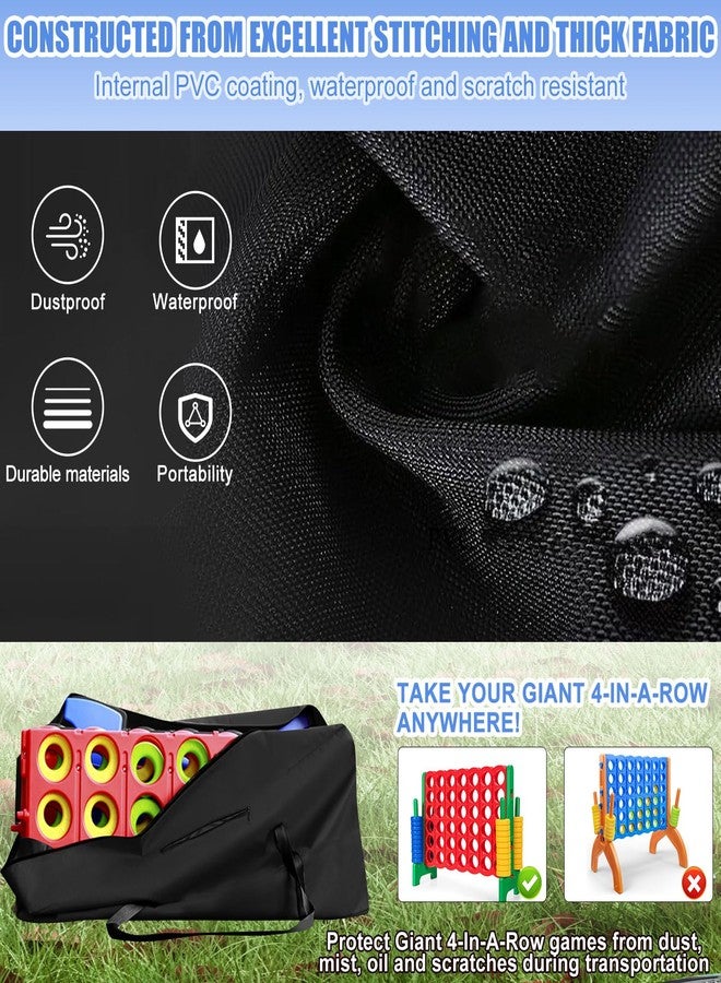 CSOKRE Heavy Duty Carrying Bag Compatible with Giant 4 in a Row Game,[Thick Fabric+Front Pocket]Easy Storage for Jumbo 4 to Score Four outdoor yard game Large Storage bag(Game Not Included) - Image 3