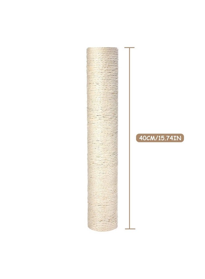PowerKing Natural Sisal Replacement Scratching Post, 15.7'' 2 Pieces M8 Cat Scratch Post Refill Pole Parts For Refurbishment, Include Screws (White) - Image 3