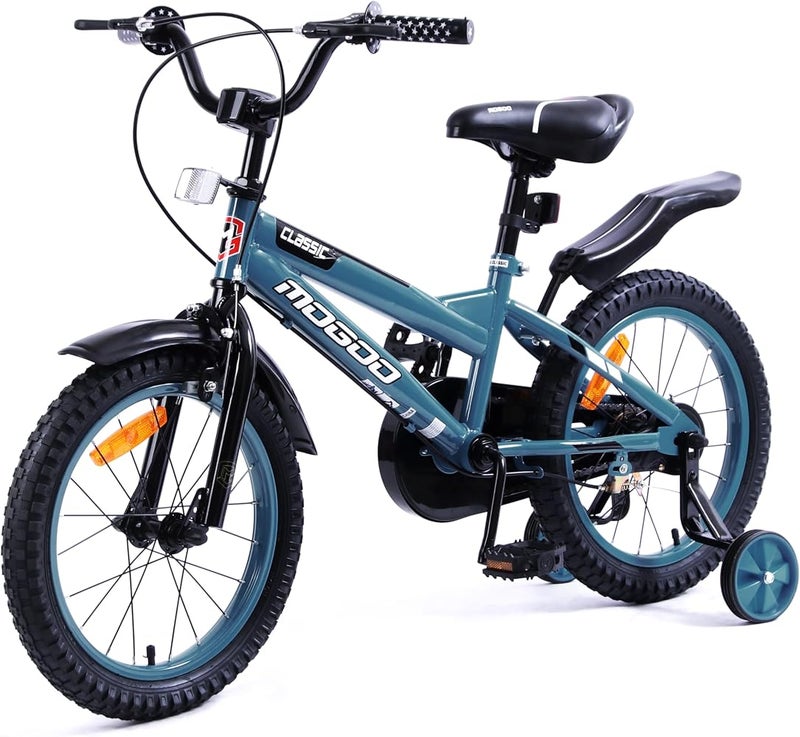 Mogoo Classic Kids Road Bike For 2-10 Years Old Girls & Boys, Adjustable Seat, Handbrake, Mudguards, Lightweight, 12/14/16 Inch Bicycle with Training Wheels, 20-Inch with Kickstand, Gift For Kids - Image 2