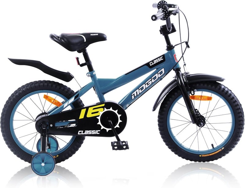 Mogoo Classic Kids Road Bike For 2-10 Years Old Girls & Boys, Adjustable Seat, Handbrake, Mudguards, Lightweight, 12/14/16 Inch Bicycle with Training Wheels, 20-Inch with Kickstand, Gift For Kids - Image 1