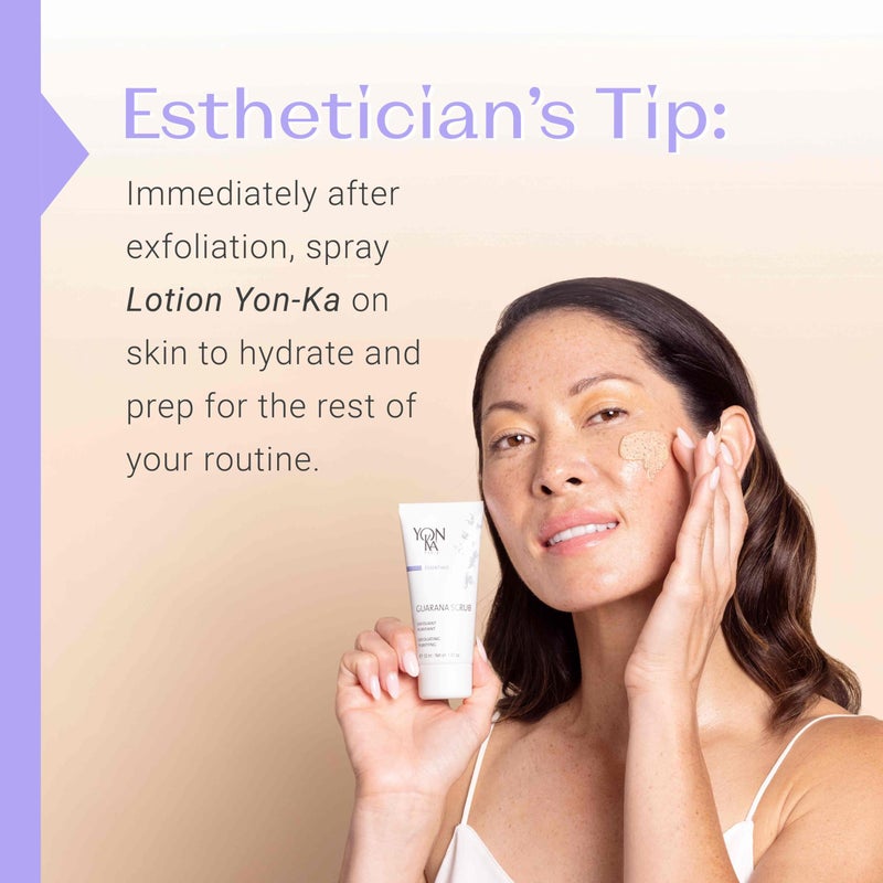 Yonka يون-كا غوارانا مقشر الوجه 50 مل | مقشر وجه لطيف مزيل للسموم بحبيبات بحجمين | حبيبات الأرز وغوارانا | ينظف، يلمع وينقي | للبشرة العادية إلى الدهنية | 98% من أصل طبيعي - Image 3