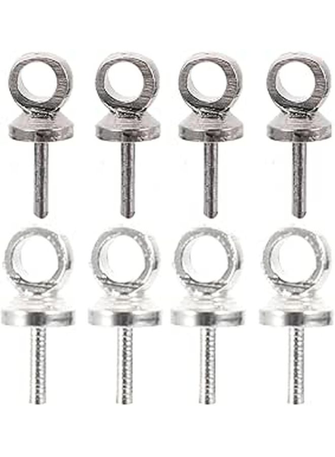 Small Copper Threaded Eye Hooks Rustproof Screw Eye Pins For Jewelry Making DIY - Image 1