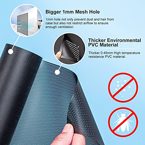 PANO-MOUNTS 500x500mm 19.68inch DIY Computer PC Case and Fans PVC Dustproof Mesh Filter Cover with Magnetic Strip for Computer Chassis Speakers and More - Image 2