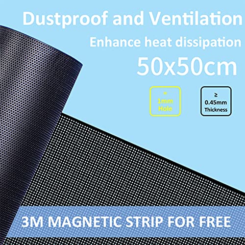 PANO-MOUNTS 500x500mm 19.68inch DIY Computer PC Case and Fans PVC Dustproof Mesh Filter Cover with Magnetic Strip for Computer Chassis Speakers and More - Image 5