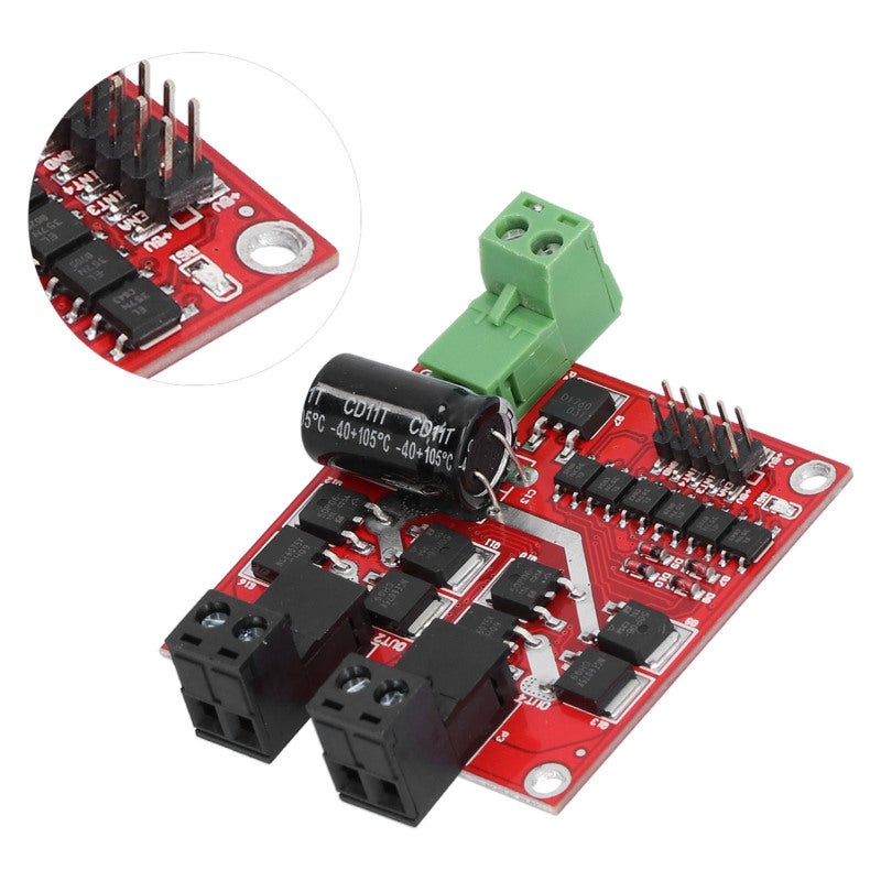 DC Motor Driver: 55mm Compact Size, Double H-bridge Design, 7A Single-channel Current - Optocoupler Isolation, Low Heat Generation, Under-voltage Protection for Industrial-grade Battery-powered Applic - Image 2