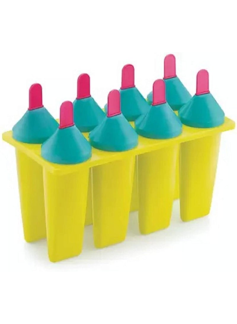 Pass Pass pass pass Set 8 Plastic Ice Cream Candy Kulfi Maker Mould ice Stick Trays  - Image 3