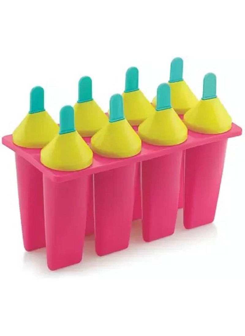 Pass Pass pass pass Set 8 Plastic Ice Cream Candy Kulfi Maker Mould ice Stick Trays  - Image 2