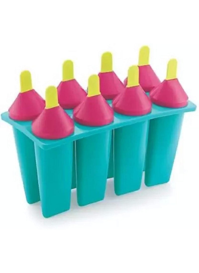Pass Pass pass pass Set 8 Plastic Ice Cream Candy Kulfi Maker Mould ice Stick Trays  - Image 1
