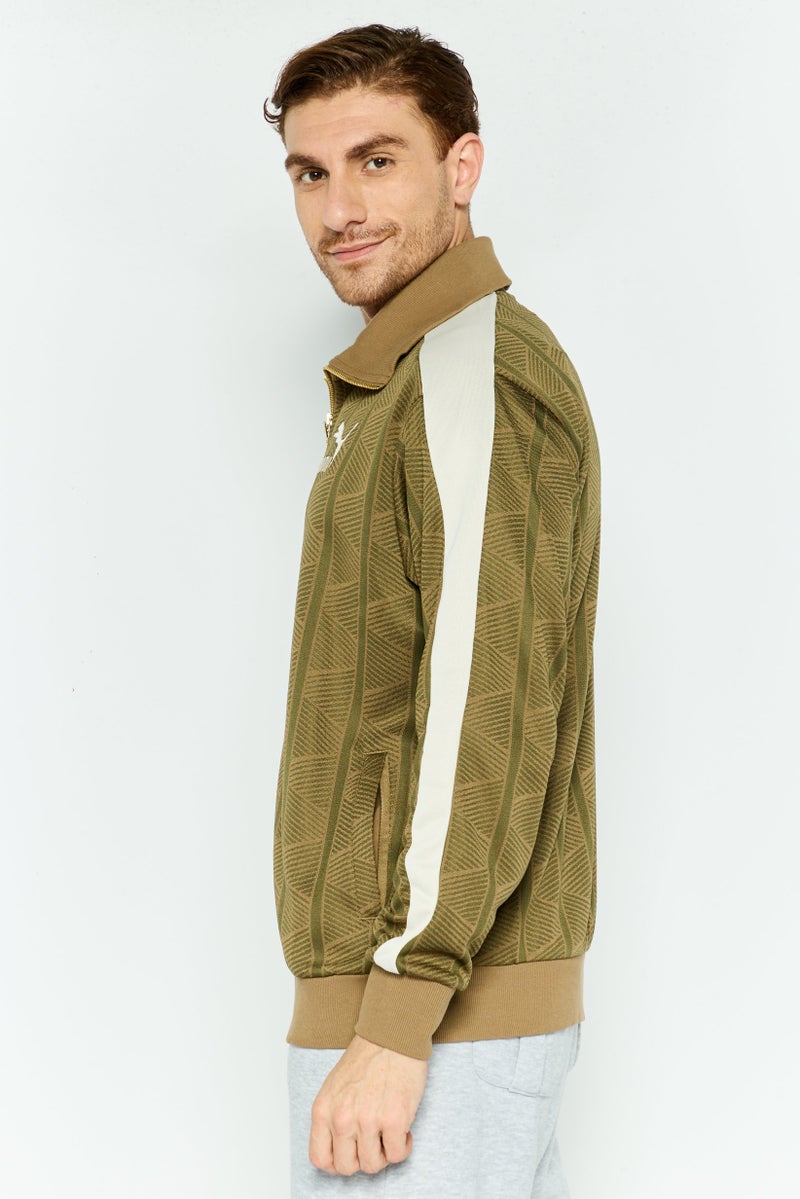 PUMA Men Sportswear Fit  Long Sleeves Outdoor Sweatshirt, Olive Combo - Image 3