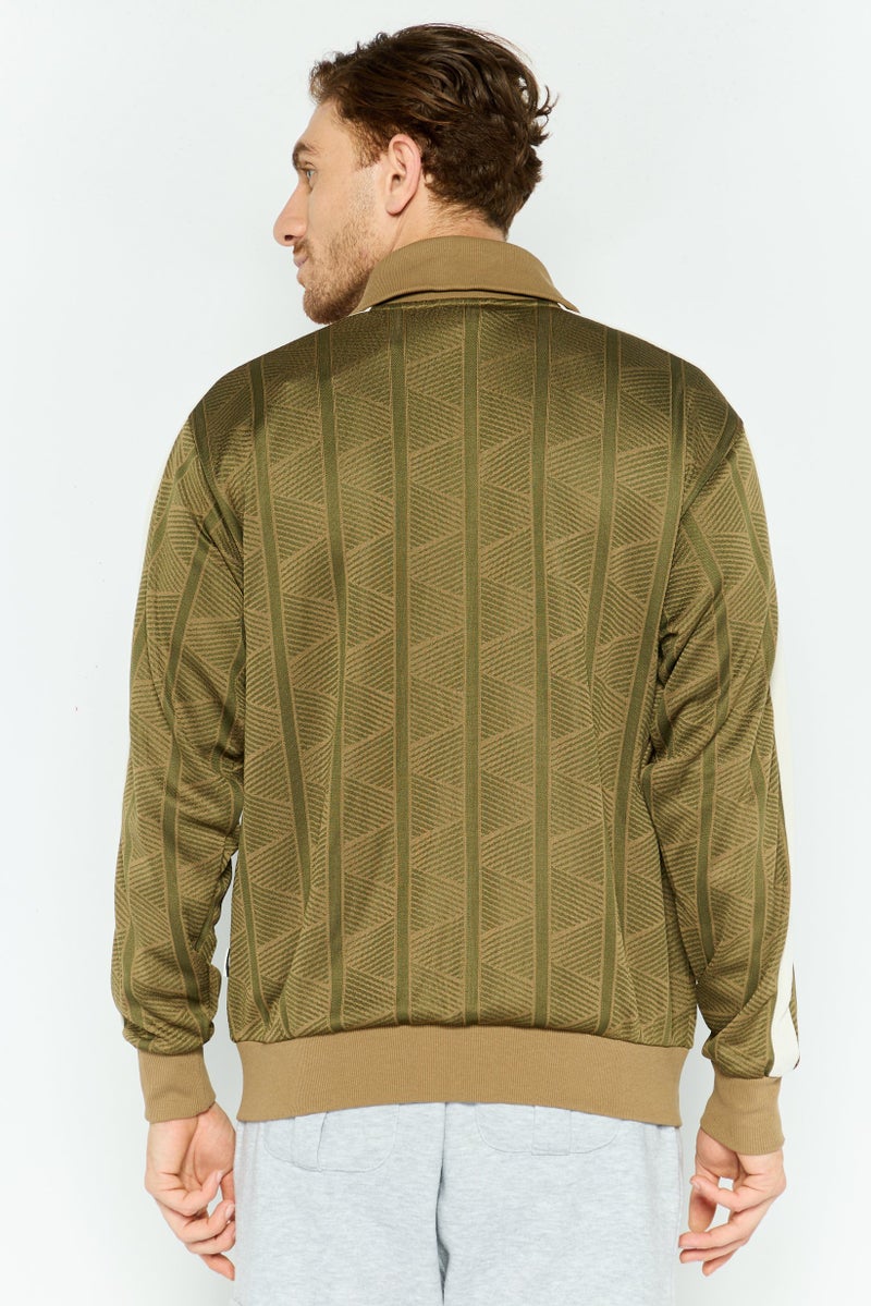 PUMA Men Sportswear Fit  Long Sleeves Outdoor Sweatshirt, Olive Combo - Image 4