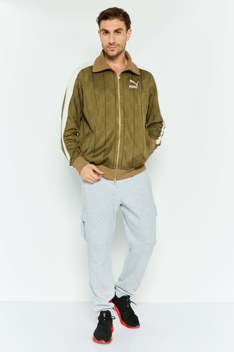 PUMA ملابس رياضية للرجال بأكمام طويلة، سويت شيرت خارجي، مزيج زيتوني - Image 2