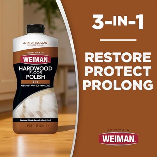 Weiman High-Traffic Hardwood Floor Polish and Restorer - Natural Shine, Removes Scratches, Leaves Protective Layer 32 fl. oz - Image 3