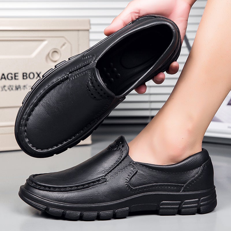 Plus Size Men'S Shoes Kitchen Work Workshop Labor Protection Shoes Pedal Waterproof Non-Slip Oil-Proof Black Chef Shoes Men - Image 4