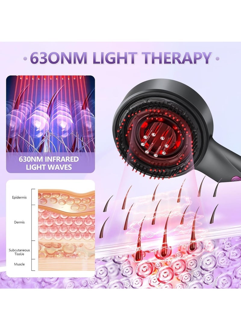 جاجيك 3-in-1 Electric Scalp Massager & Hair Oil Applicator Brush – IPX7 Waterproof Head Massage Tool With Soft Silicone Bristles For Hair Growth, Deep Cleaning & Relaxation – Rechargeable Hair Scrubber For Home, Travel & Gift Use – Black - Image 5