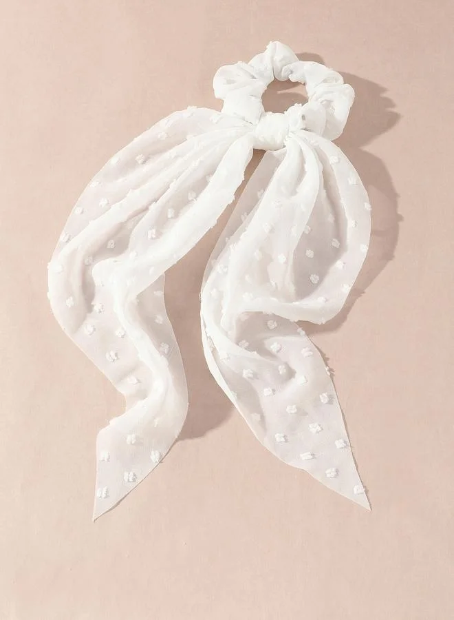 تايك تو ربطة شعر ريبون بطبعة نقاط بولكا