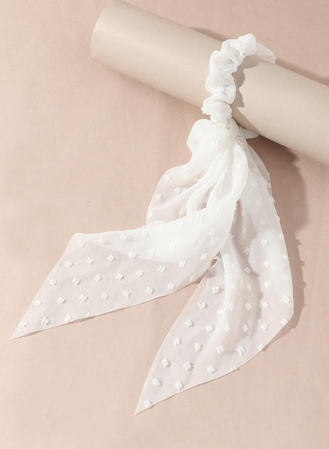 Take Two Polka Dots Ribbon Hair Tie - Image 3