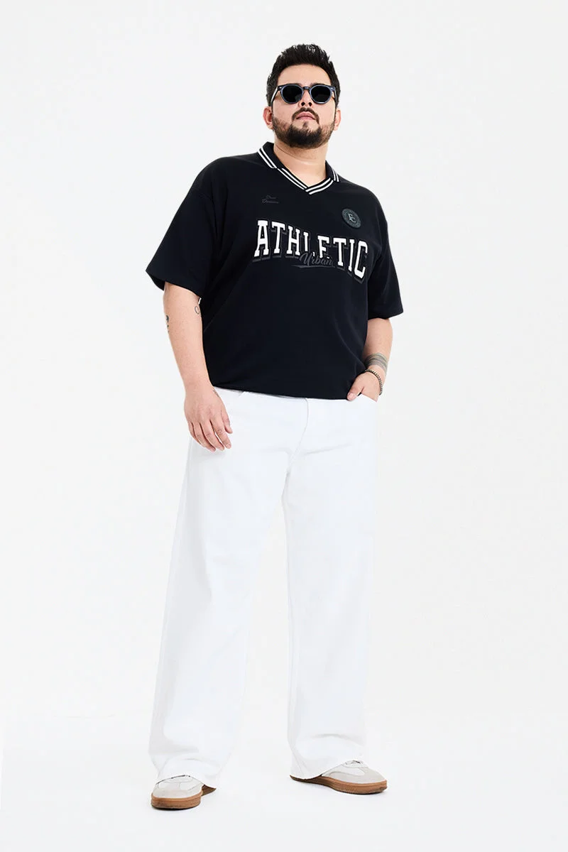 SNITCH White Solid Relaxed Casual Plus Size Jeans