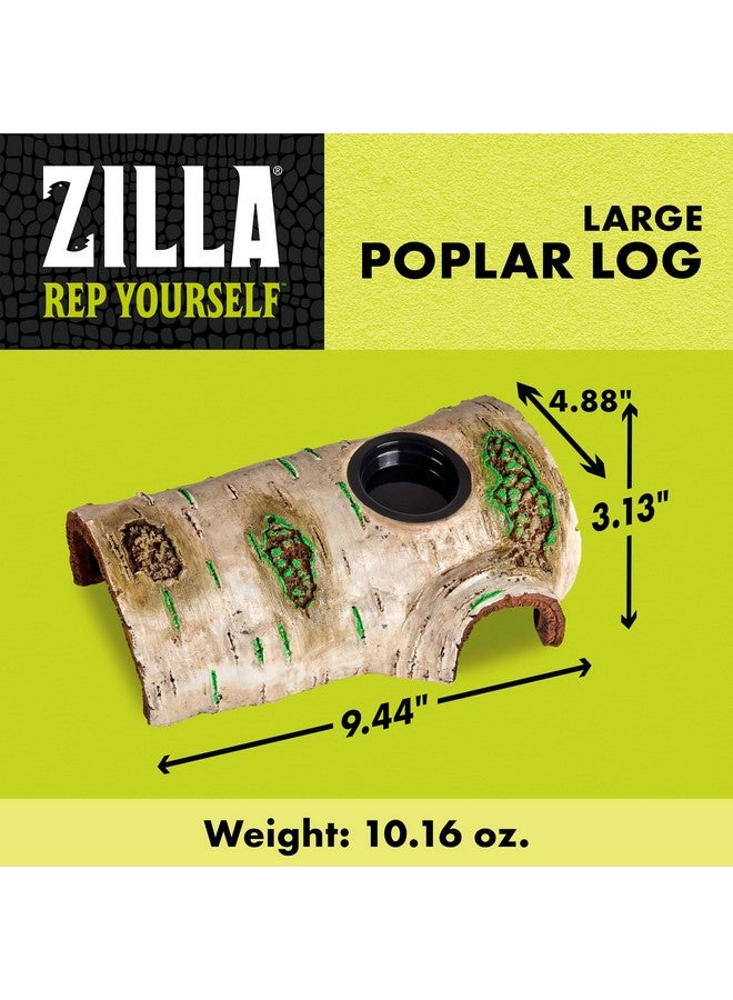 Zilla Rapid Sense UV Detecting Pet Reptile Terrarium Décor, Detects UVB Levels, Poplar Log, Large - Image 2
