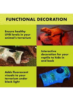 Zilla Zilla Rapid Sense UV Detecting Pet Reptile Terrarium Décor, Detects UVB Levels, Poplar Log, Large  - Image 4