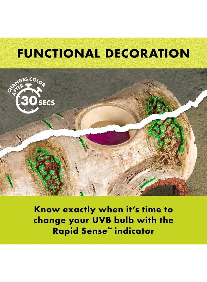 Zilla Rapid Sense UV Detecting Pet Reptile Terrarium Décor, Detects UVB Levels, Poplar Log, Large - Image 5