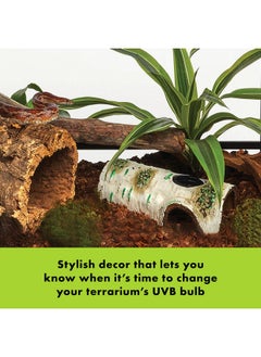 Zilla Zilla Rapid Sense UV Detecting Pet Reptile Terrarium Décor, Detects UVB Levels, Poplar Log, Large  - Image 3