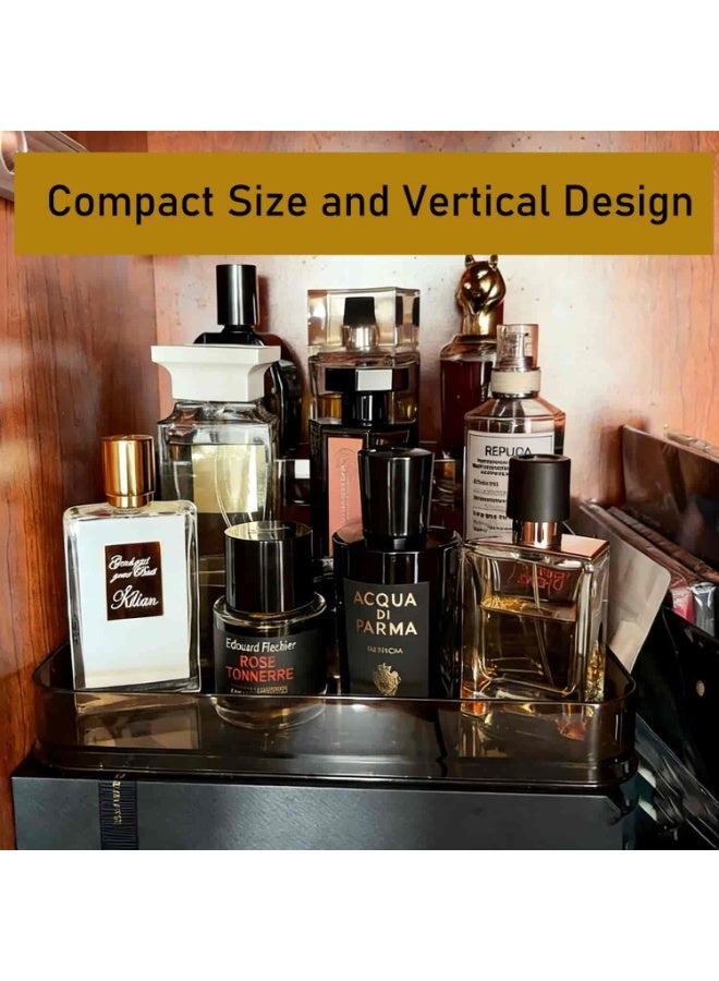 بيتلا حامل عرض عطور من الأكريليك الشفاف 3 طبقات، منظم مكياج ومستحضرات تجميل، قاعدة عرض للطاولات والخزائن - Image 4