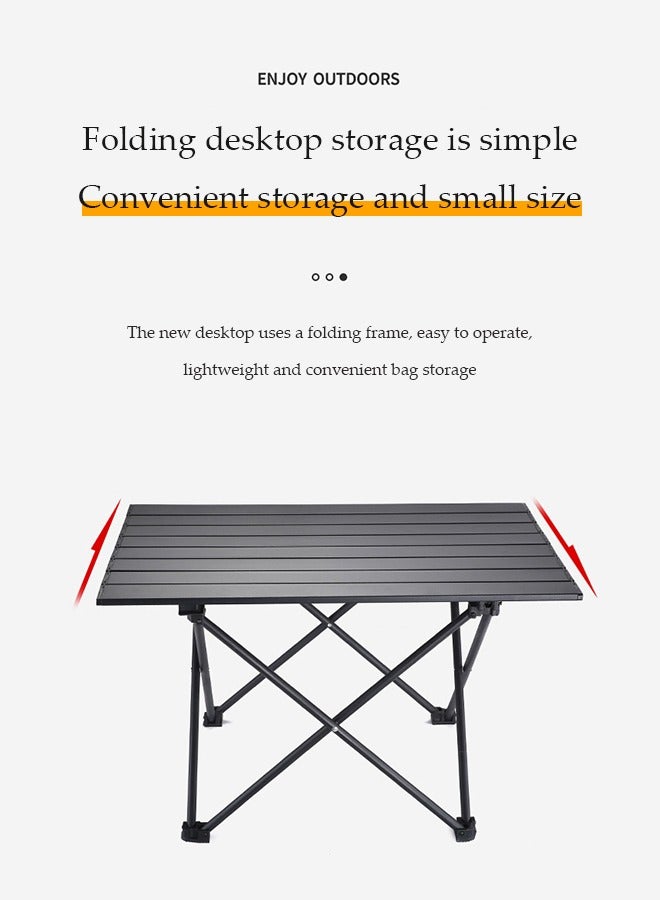 DUNISO Lightweight outdoor camping folding table portable picnic table Beach Table With Carbon Steel Table Top & Carry Bag，For Picnics, Cooking, Beach, Hiking, Fishing，40×28×35 cm - Image 5