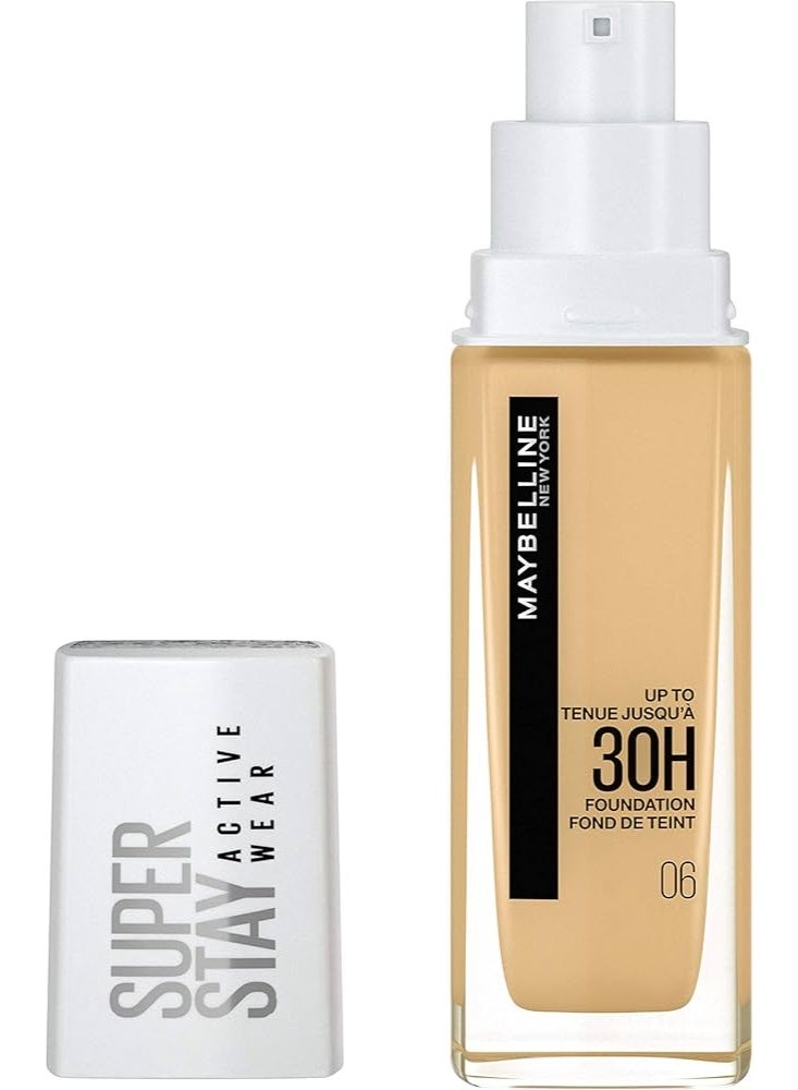 MAYBELLINE NEW YORK Maybelline Super Stay Active Wear Foundation 30H – Shade 06 Fresh Beige - Image 1