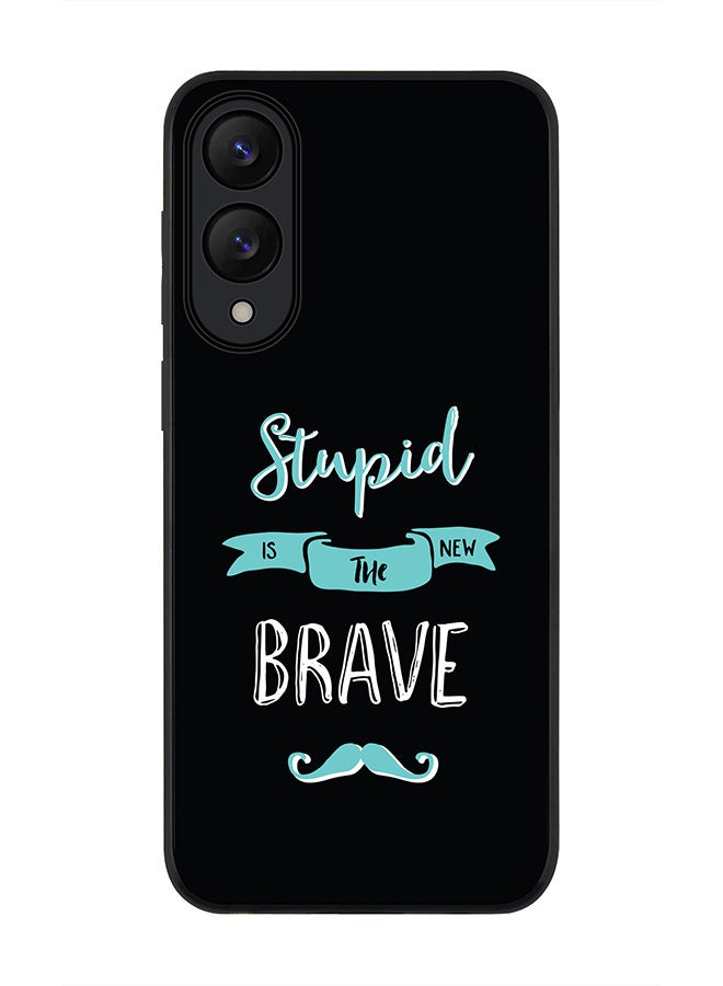 Stylizedd For Samsung Galaxy S25 Edge Case,Slim fit Camera Protection, Shockproof Thin Phone cover  - Stupid Is The New Brave
