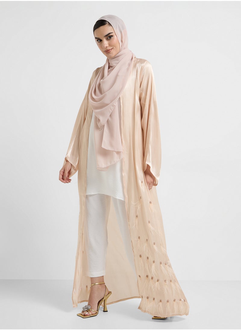 hayas closet Fringe Detail Abaya  - Image 1