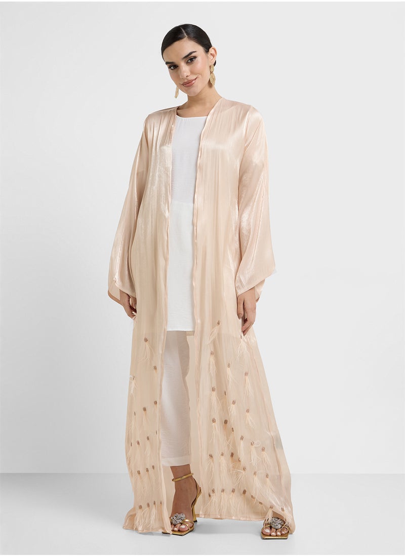 hayas closet Fringe Detail Abaya  - Image 3