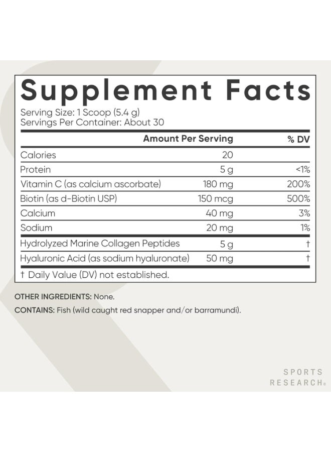 Marine Collagen Beauty Complex With Vitamin C, Biotin Unflavoured, 163G, 30 Serving
