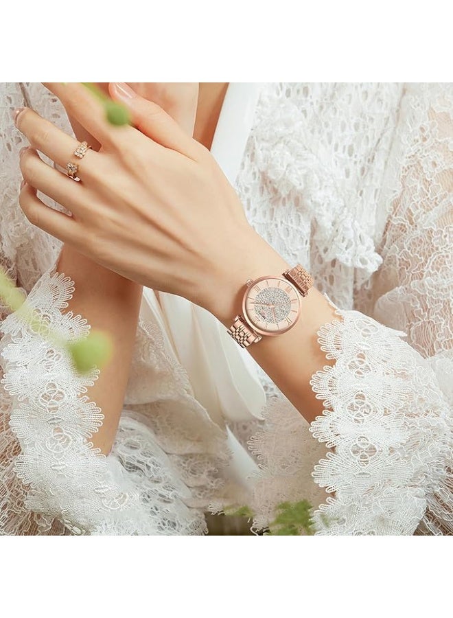 NIBOSI Women's Watch Analog Quartz Rose Gold Diamond Wrist Watch for Ladies Stylish Stainless Steel Watch Girl Gift - Image 5