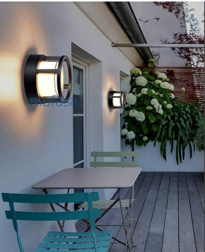 Mufasa Aluminium 12 Watts Led Outdoor Gate Light Waterproof Bulkhead Modern Exterior Wall Light Best For Entrance Boundary Wall, Pillar, Garden (Warm White) (Round, 6 Inches, Big) - Image 4