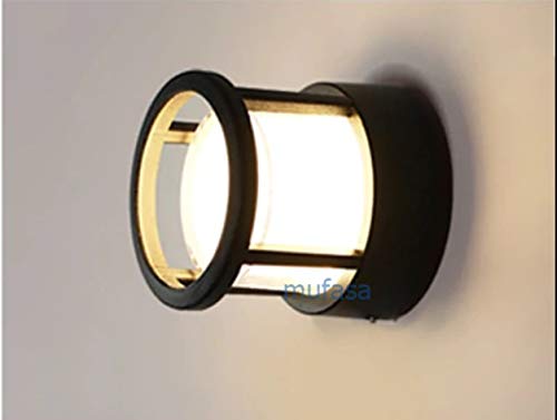 Mufasa Aluminium 12 Watts Led Outdoor Gate Light Waterproof Bulkhead Modern Exterior Wall Light Best For Entrance Boundary Wall, Pillar, Garden (Warm White) (Round, 6 Inches, Big) - Image 5