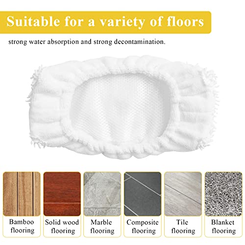 Ximoon Reusable Mop Pads Replacement Washable Mop Head for Oreck Steamer Mop - 6 Pack - Image 5