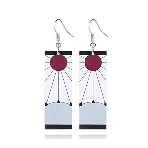 RAINDEWLL Tanjiro Anime Cosplay Jewelry Merch - Hanafuda Sun Earrings - Image 1