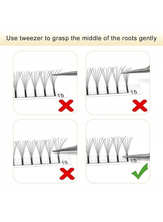 PRO LASHBEAUTY Premade Volume Eyelash Extensions 6D-D-0.07-10 Long Stem Premade Fans Eyelash Extensions .07 .10 Premade Volume Fans Volume Lash Extensions C D Curl(6D-D-0.07,10 mm) - Image 4