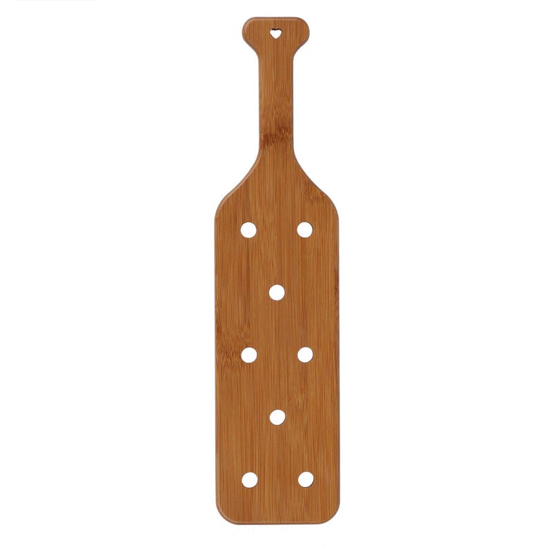 Battife Bamboo Paddle 16inch - Lightweight Durability Smooth Paddle with Airflow Holes Unfinished Wooden Paddle - Image 1