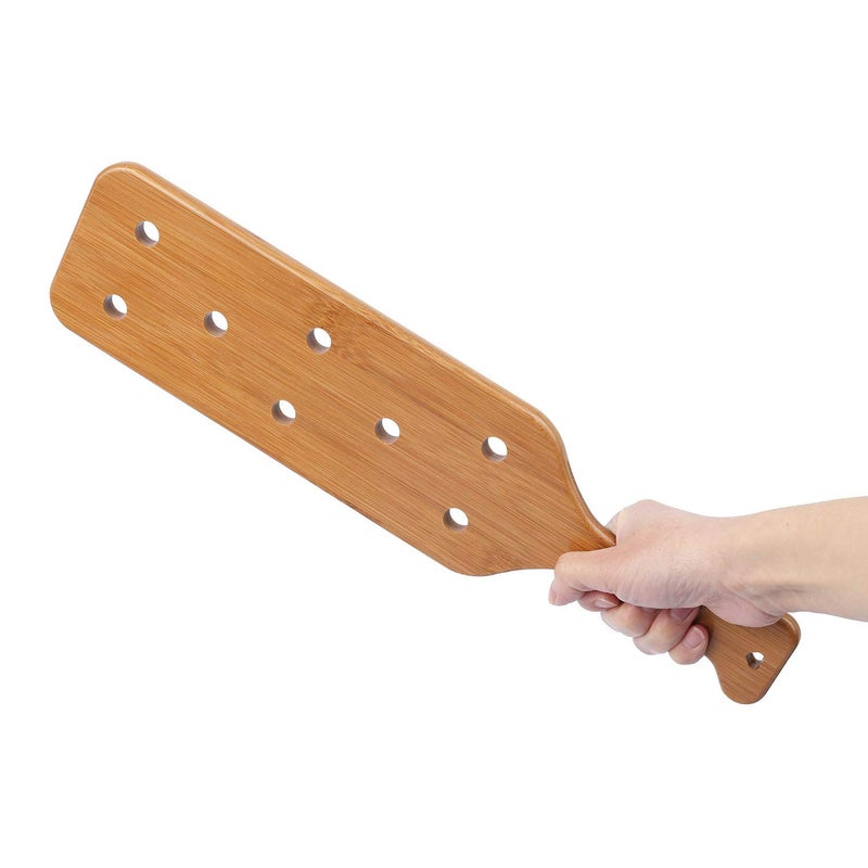 Battife Bamboo Paddle 16inch - Lightweight Durability Smooth Paddle with Airflow Holes Unfinished Wooden Paddle - Image 3