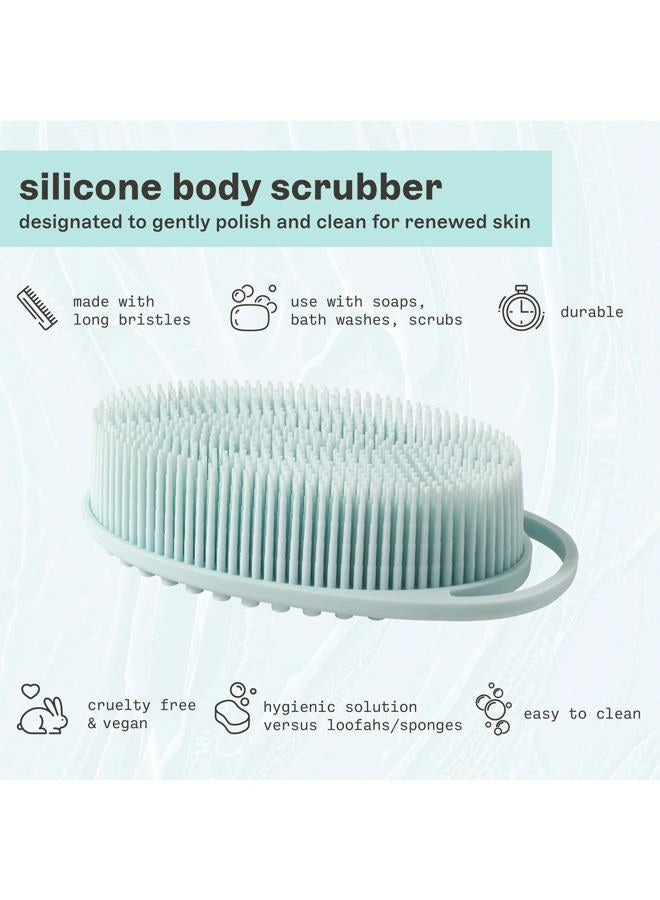 Freeman Premium Silicone Body Scrubber, Exfoliating & Massaging, Double Sided Silicone Scrubber, Durable & More Hygienic Than Loofah, for Men & Women, Cruelty-Free Shower & Bath Accessory, 1 Count - Image 3