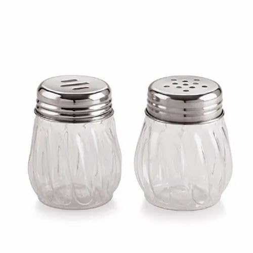 Entisia Oregano Chilli Flakes Shaker Set Plastic Transparent Masala Container box with Stainless Steel Sprinkler Lid for Kitchen Restaurant Dining Table Masala Dabba for Oregano Chilli Flakes - Image 4