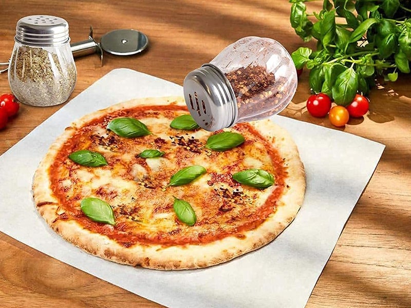 Entisia Oregano Chilli Flakes Shaker Set Plastic Transparent Masala Container box with Stainless Steel Sprinkler Lid for Kitchen Restaurant Dining Table Masala Dabba for Oregano Chilli Flakes - Image 5